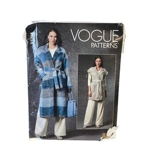 Vogue V1758 Coat Vest Pants Womens Sewing Pattern US 16-24 Modern